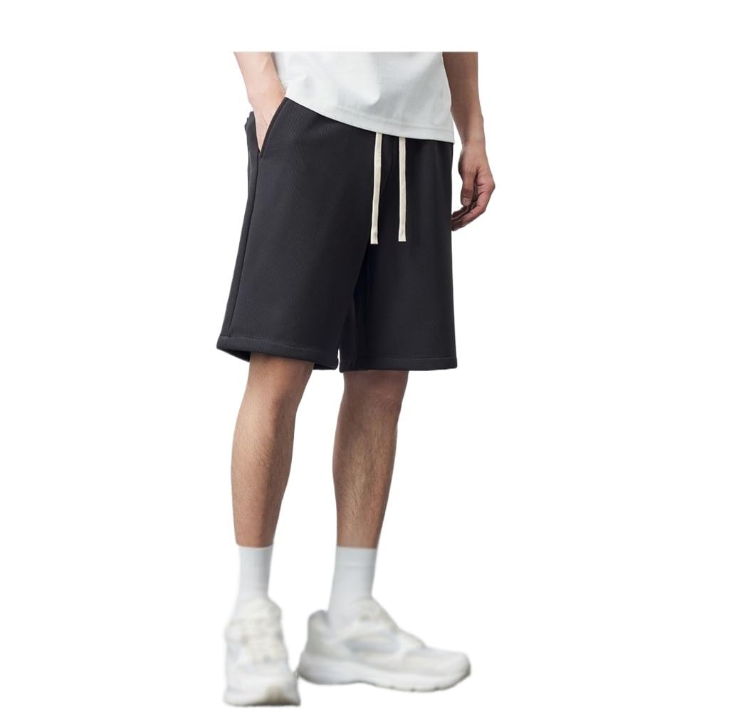NSUQOA JSEIAJB Muscle Five Pants Men's Elastic Waist Shorts