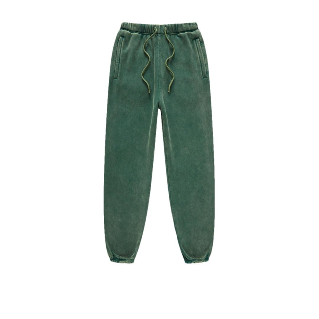 Men's Retro Fleece Sweatpants Elastic Waist Loose Fit Casual Solid Joggers Pants