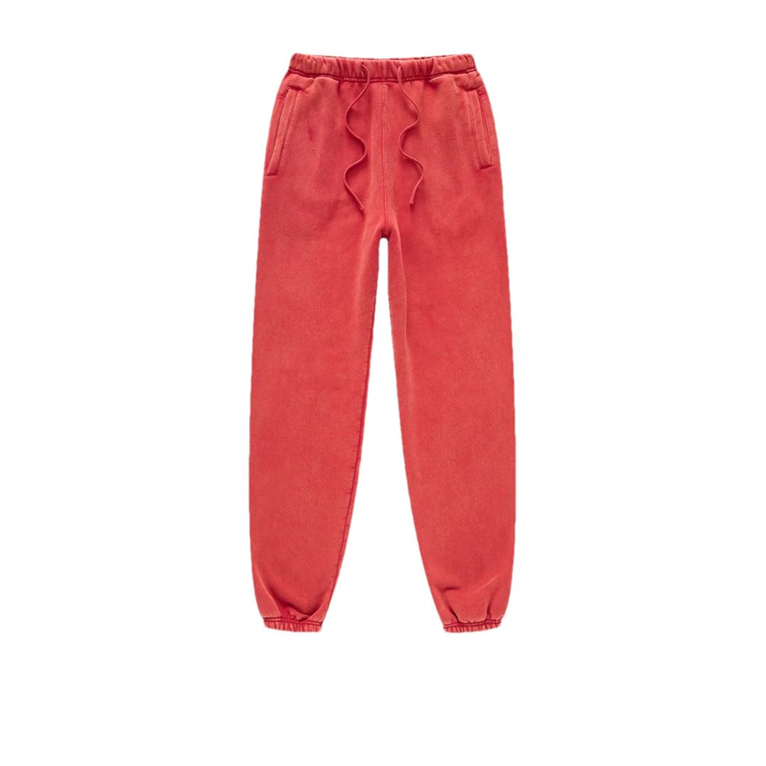 Men's Retro Fleece Sweatpants Elastic Waist Loose Fit Casual Solid Joggers Pants