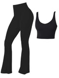 Mini Flare Yoga Leggings & Sports Bra Set
