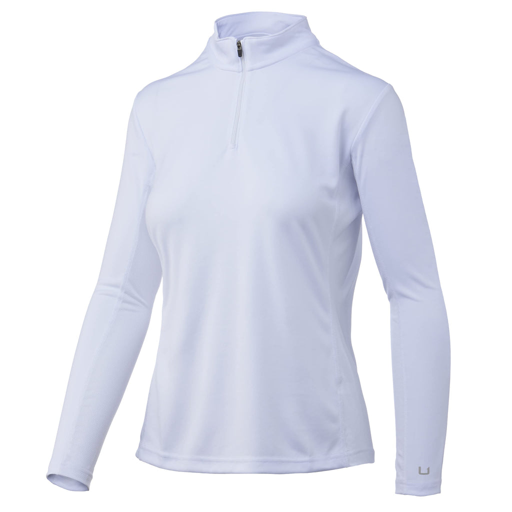 HUK Women's Icon 1/4 Zip Long Sleeve| Fishing Shirt with Sun Protection