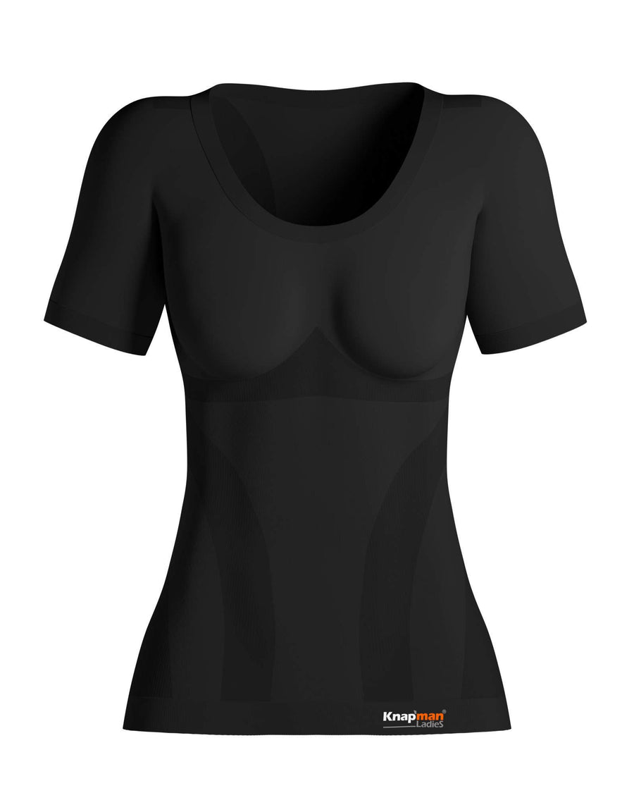 Knapman Women's Compression Shirt Roundneck Black