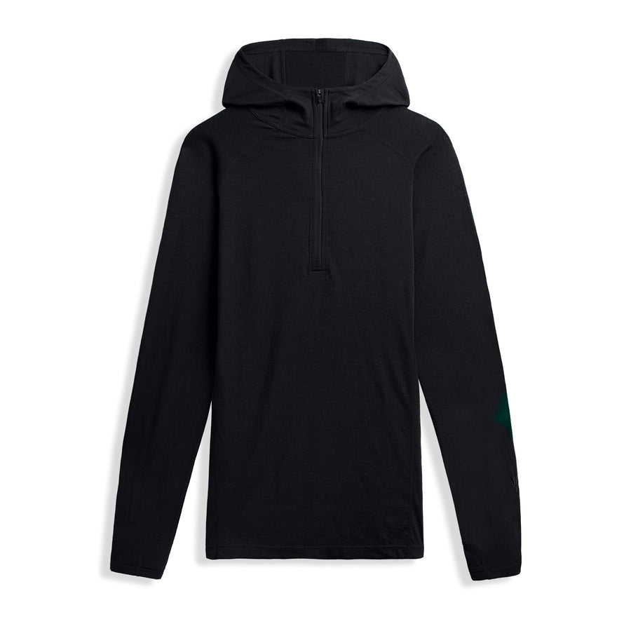 Men's Merino Wool Half Zip Hoodie