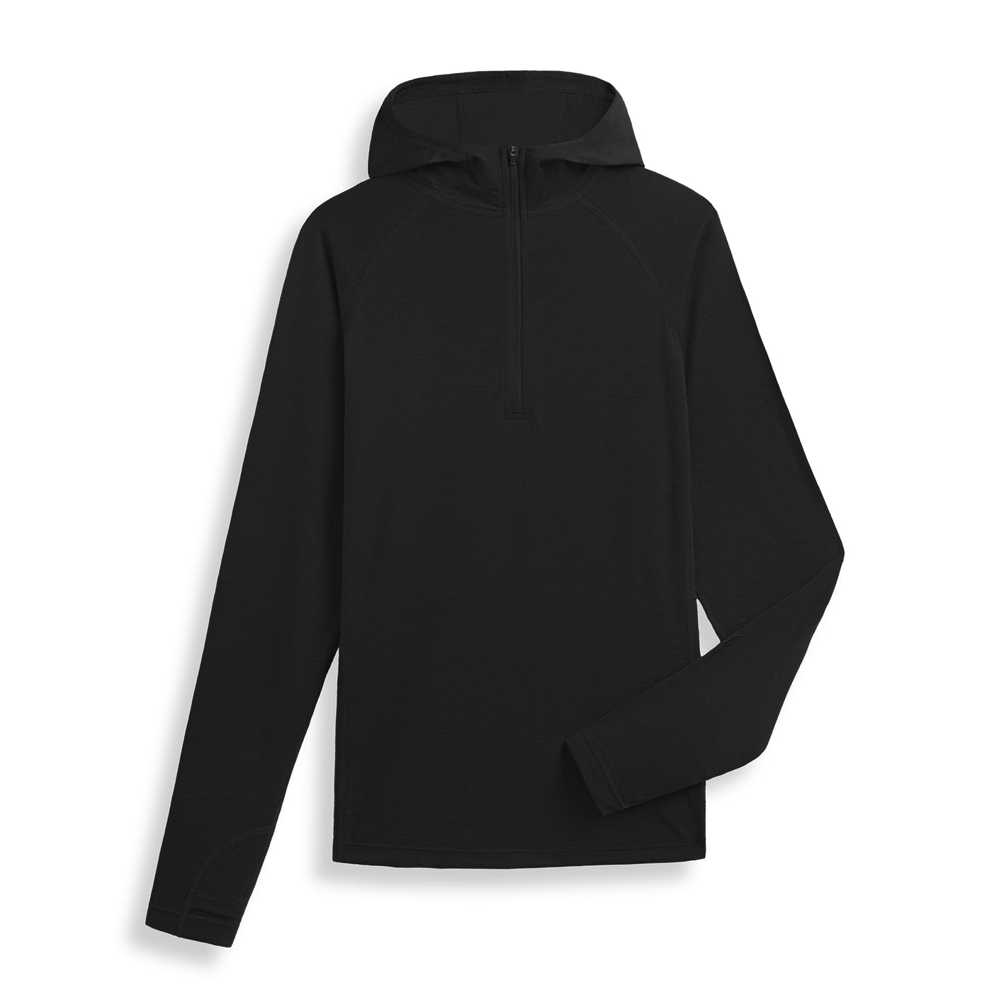 Men's Merino Wool Half Zip Hoodie