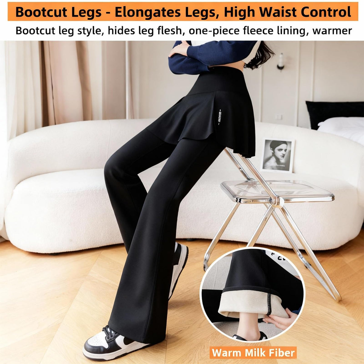 High Waist Flared Yoga Leggings with Pockets
