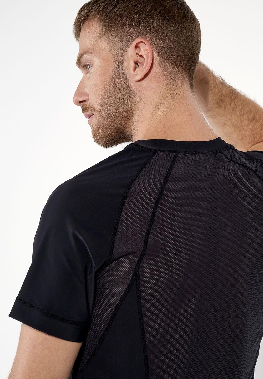 Black Crew Neck Sports Lab T-Shirt 403046-0004 by HOM