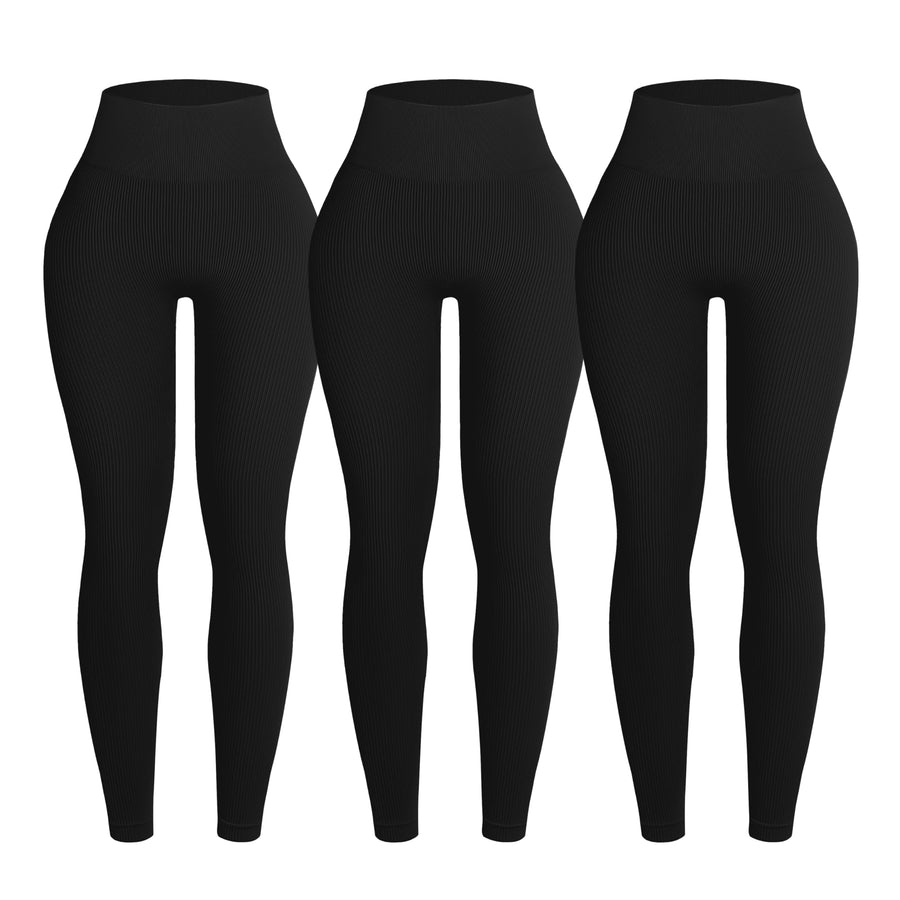 Seamless High Waist Yoga Leggings Set