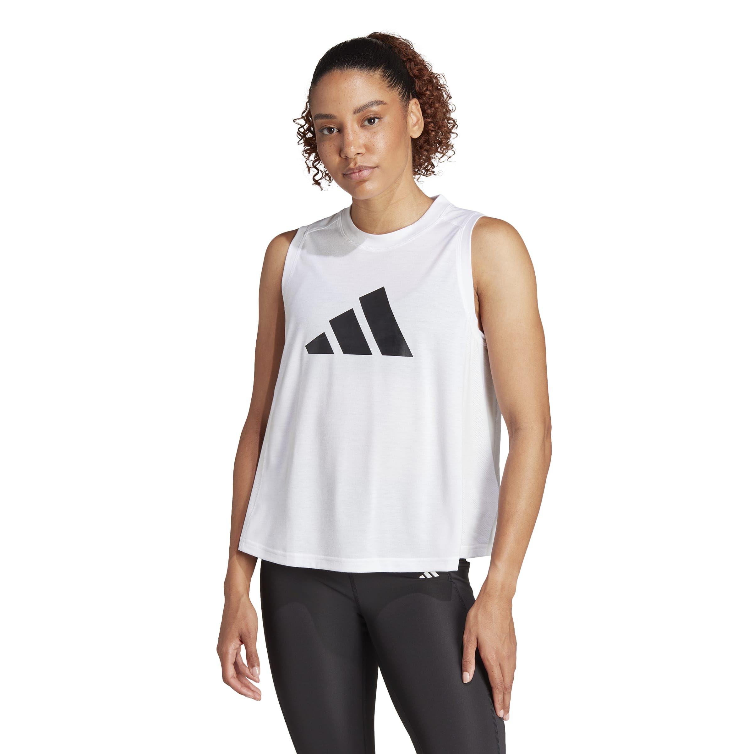 adidas Women's Train Essentials Big Performance Logo Training Tank Top T-Shirt