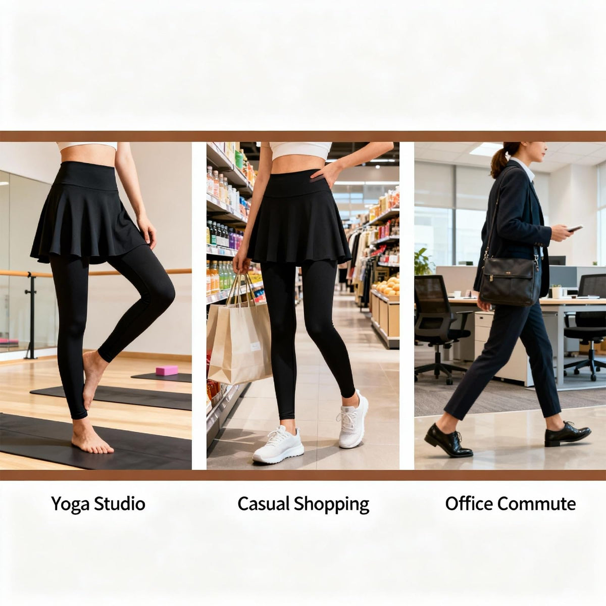 High Waist Flared Yoga Leggings with Pockets