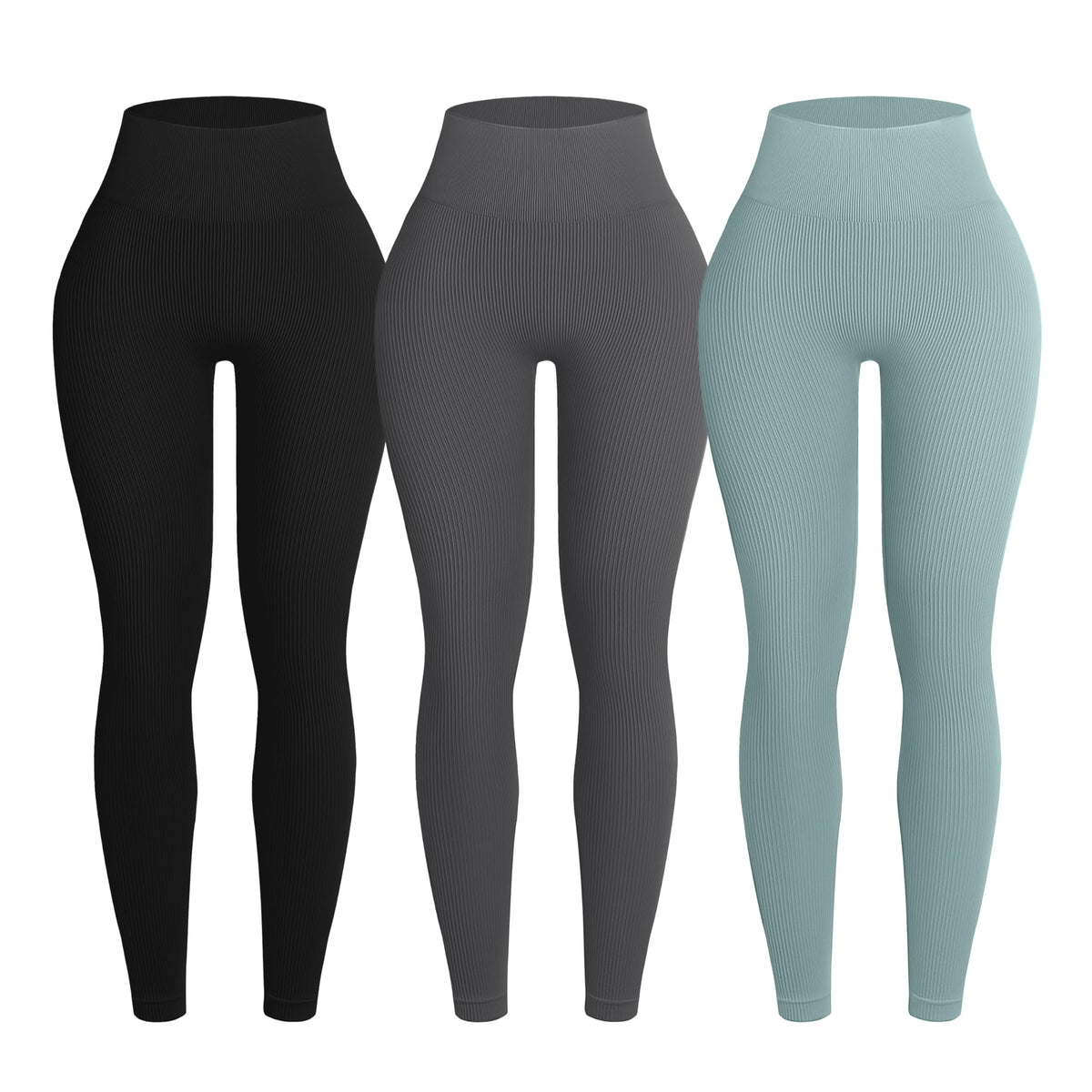 Seamless High Waist Yoga Leggings Set