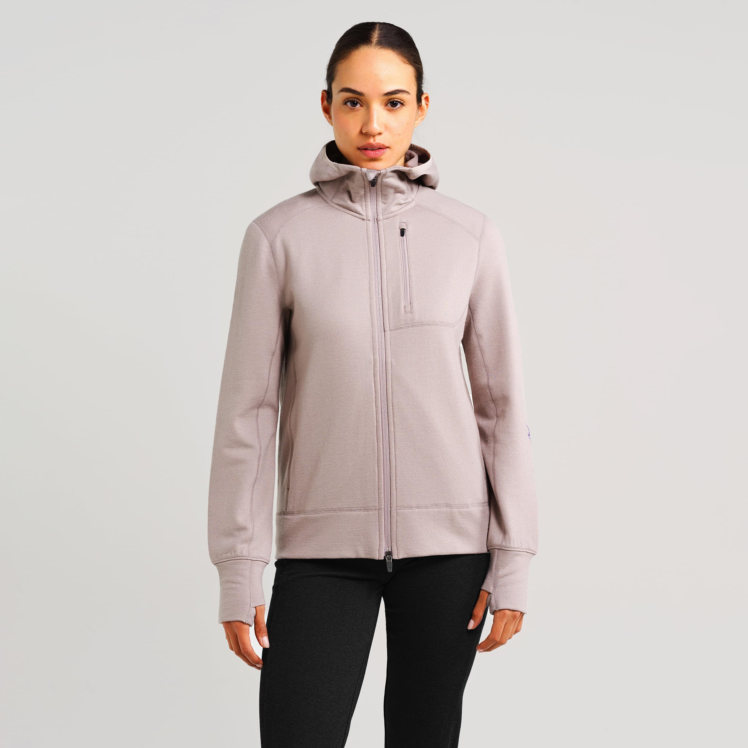 Women's Merino Wool Zip Hoodie