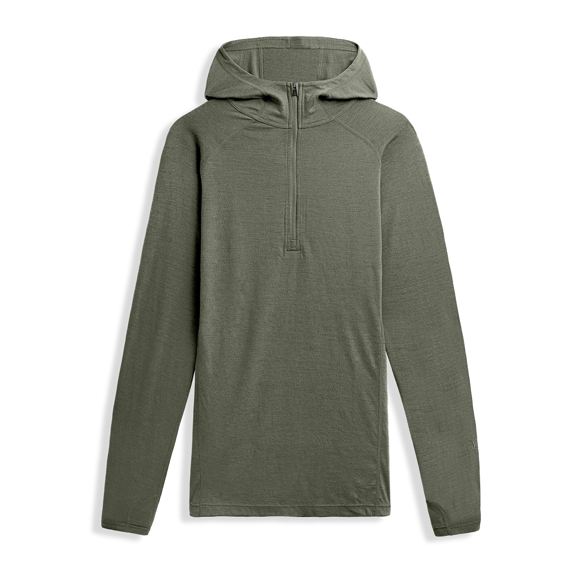 Men's Merino Wool Half Zip Hoodie