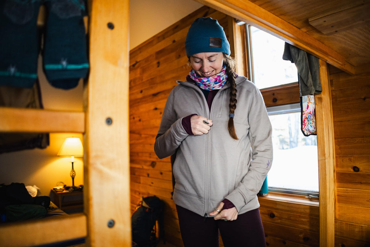 Women's Merino Wool Zip Hoodie