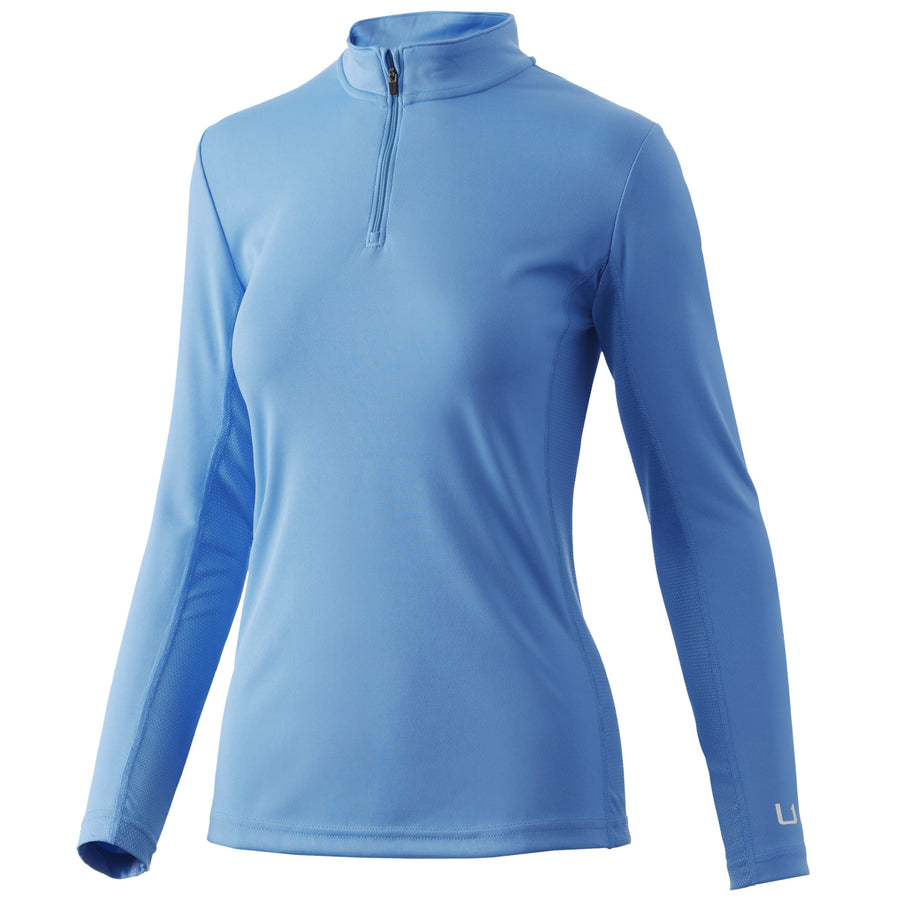 HUK Women's Icon 1/4 Zip Long Sleeve| Fishing Shirt with Sun Protection