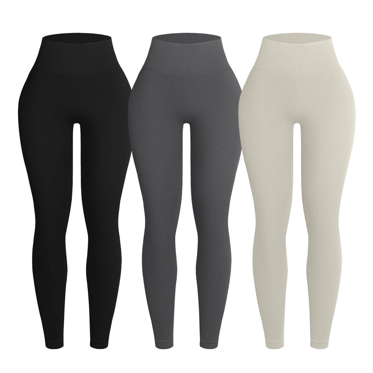 Seamless High Waist Yoga Leggings Set