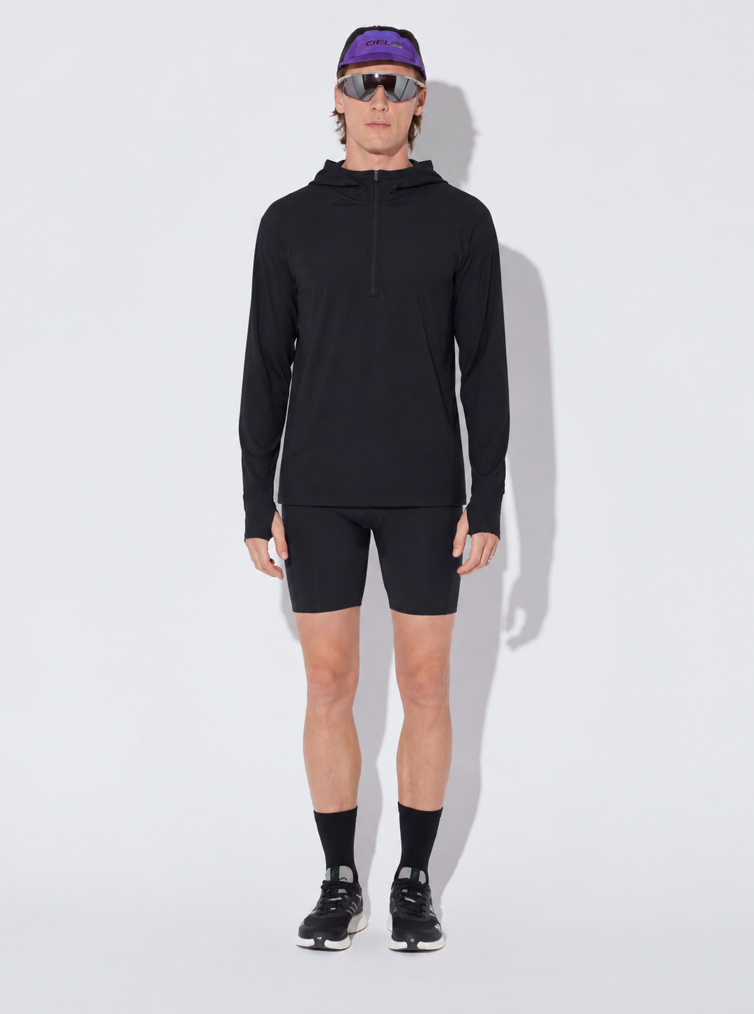 Men's Merino Wool Half Zip Hoodie